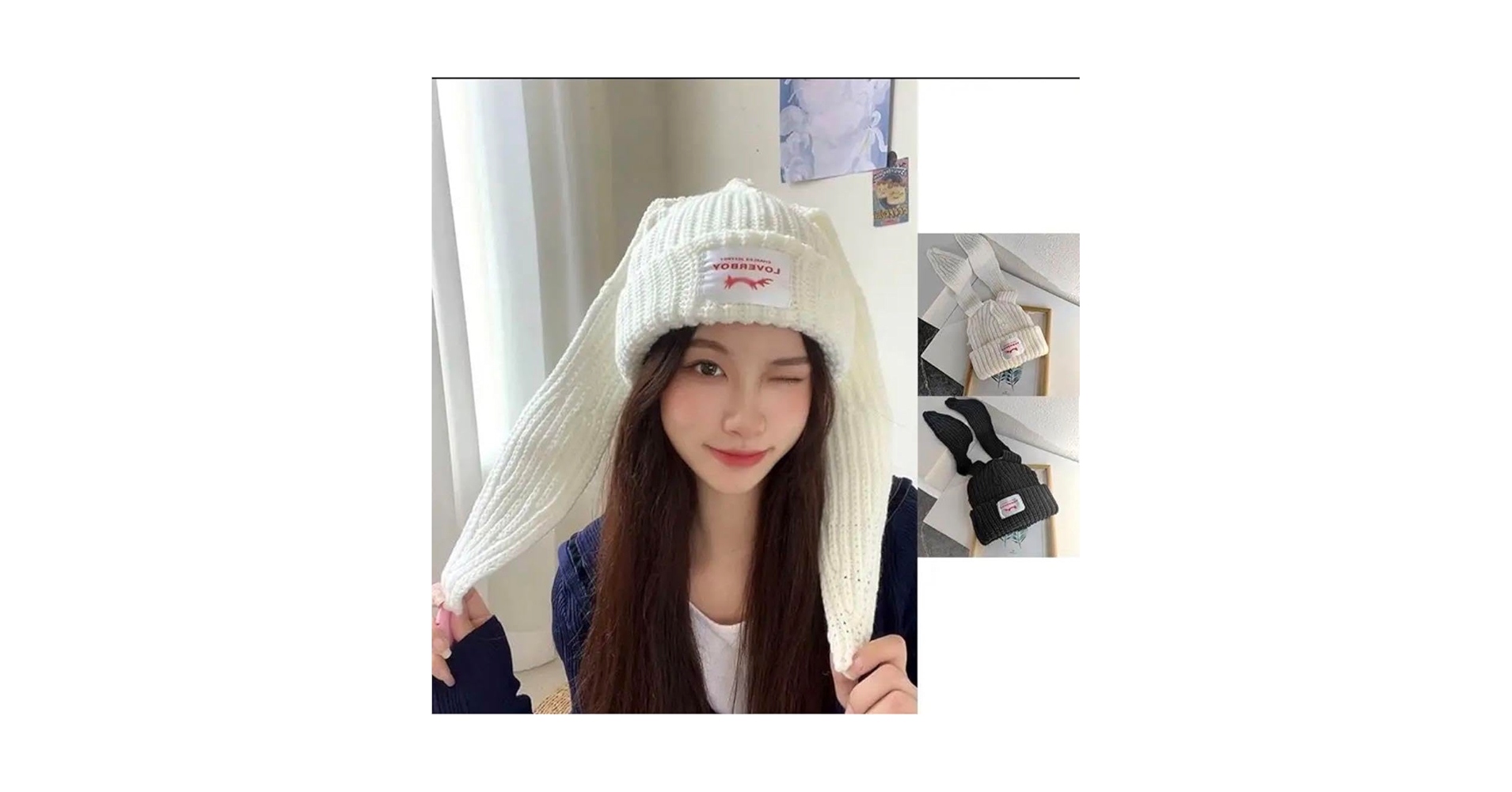 Amazon.co.jp: LOVERBOY ラバーボーイ ビーニー ニット帽 うさ耳